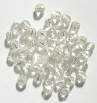 50 6mm Faceted Silverlined Crystal Firepolish Beads